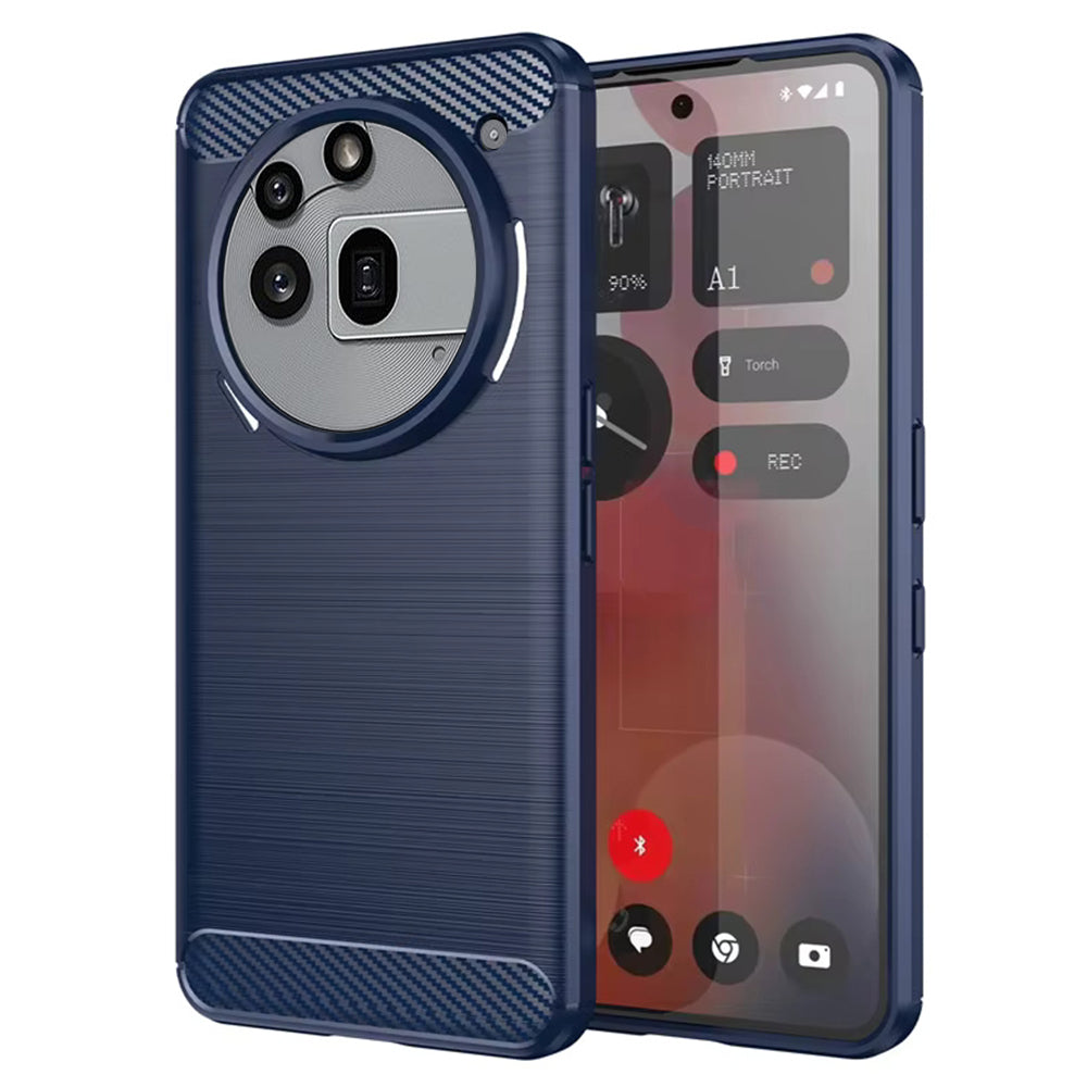 Hoes voor Nothing Phone (3a) Pro, Techsuit, Carbon, Blauw