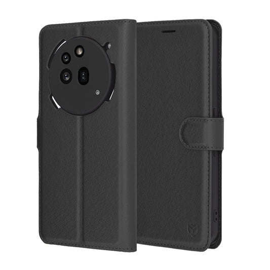 Hoes voor Nothing Phone (3a) Pro, Techsuit, Leather Folio, Zwart