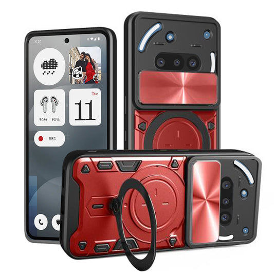 Hoes voor Nothing Phone (3a), Techsuit, CamGuard Pro, Rood