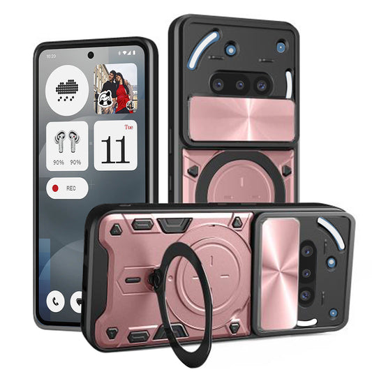 Hoes voor Nothing Phone (3a), Techsuit, CamGuard Pro, Roze Goudkleurig