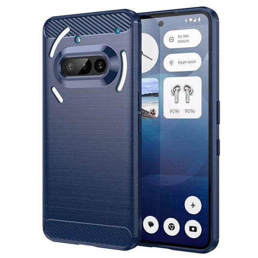 Hoes voor Nothing Phone (3a), Techsuit, Carbon, Blauw