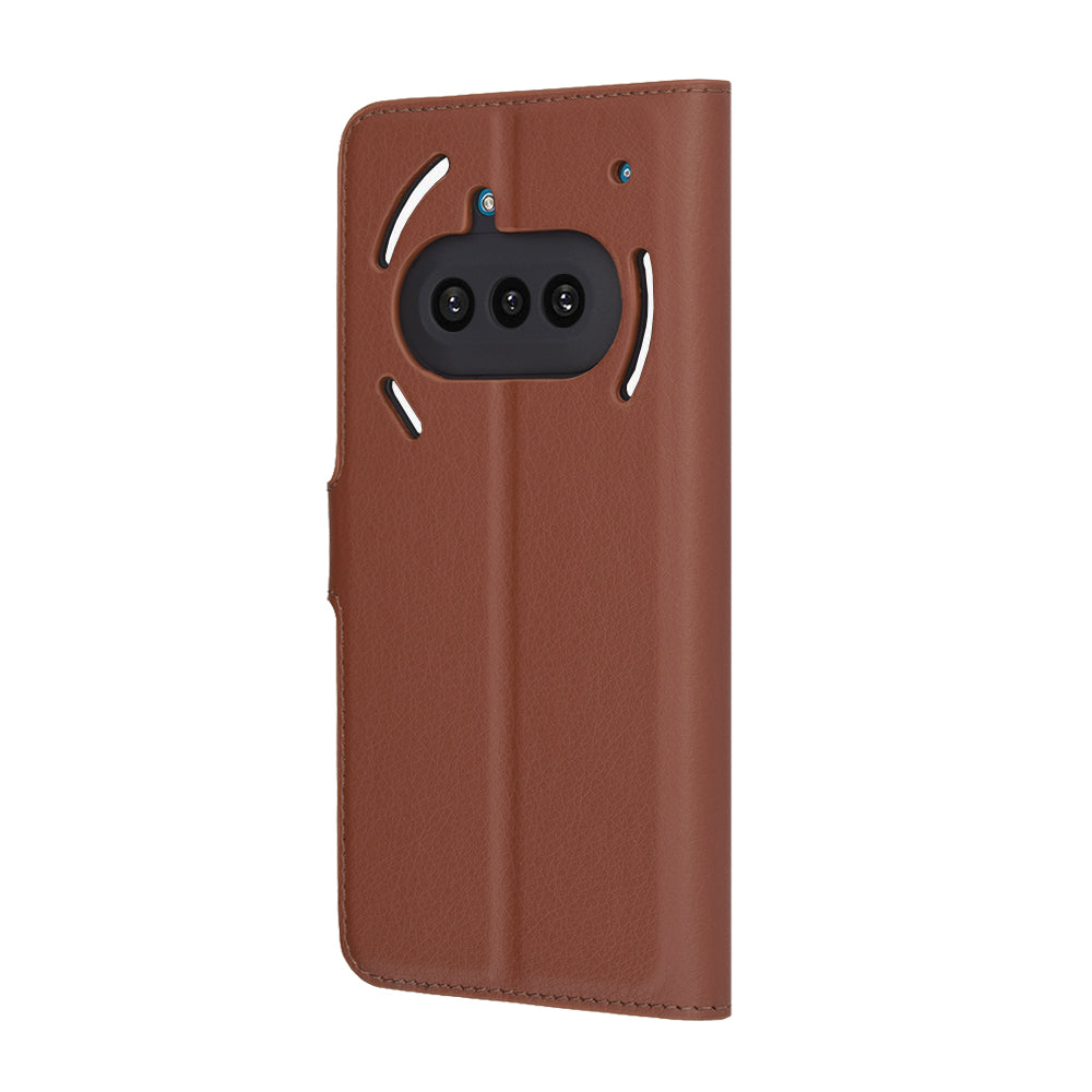 Hoes voor Nothing Phone (3a), Techsuit, Leather Folio, Bruin