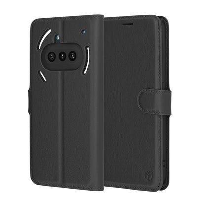 Hoes voor Nothing Phone (3a), Techsuit, Leather Folio, Zwart