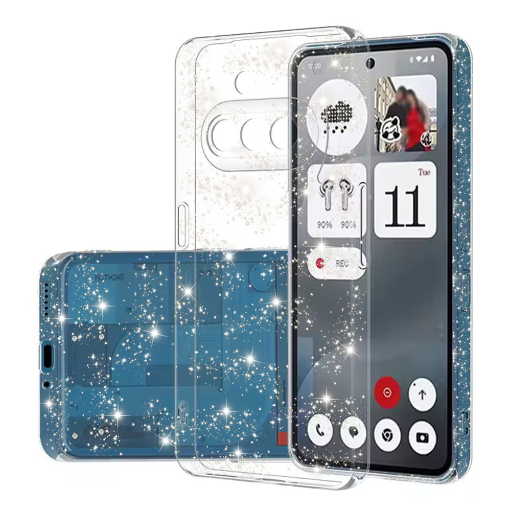 Hoesje voor Nothing Phone (3a), Techsuit, SparkleSkin, Transparant