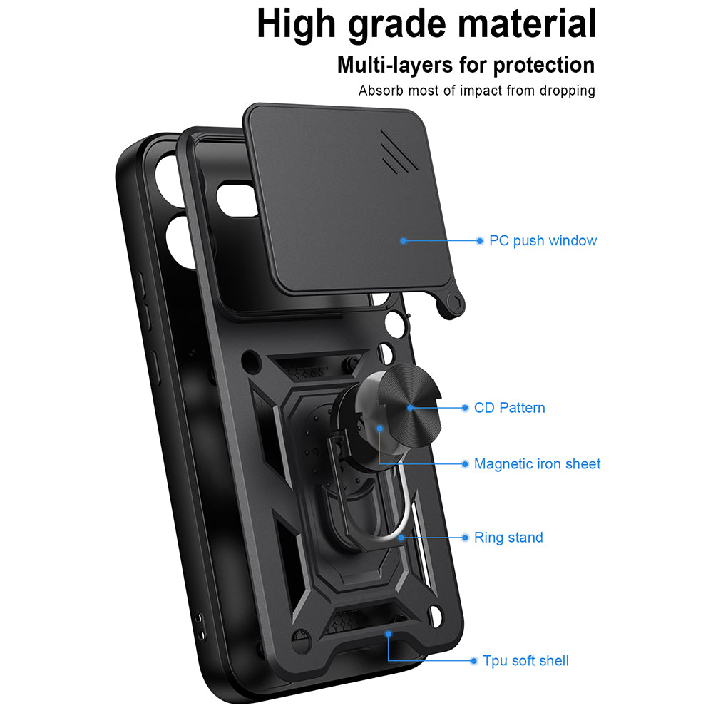 Hoes voor Nothing Phone (4b), Techsuit, CamShield, Zwart