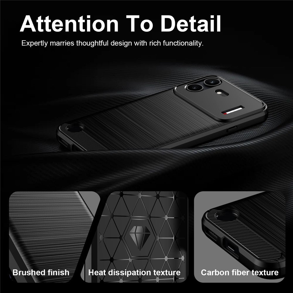 Hoes voor Nothing Phone (4b), Techsuit, Carbon, Zwart