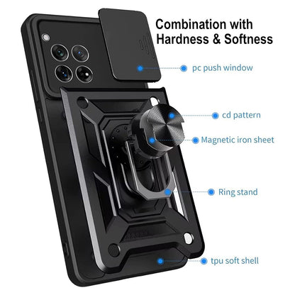 Hoes voor OnePlus 12, Techsuit, CamShield, Zwart