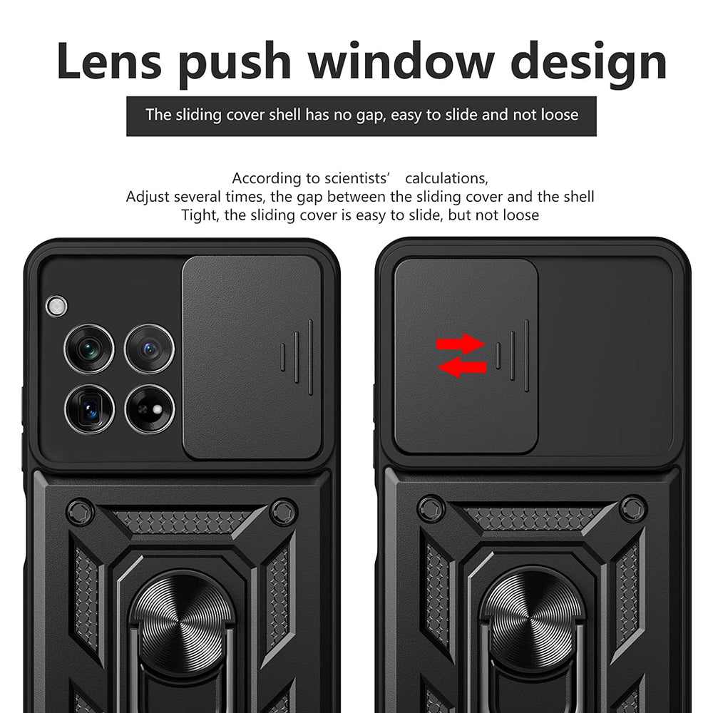 Hoes voor OnePlus 12, Techsuit, CamShield, Zwart
