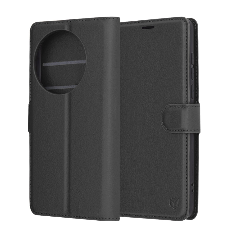 Hoes voor OnePlus 13, Techsuit, Leather Folio, Zwart