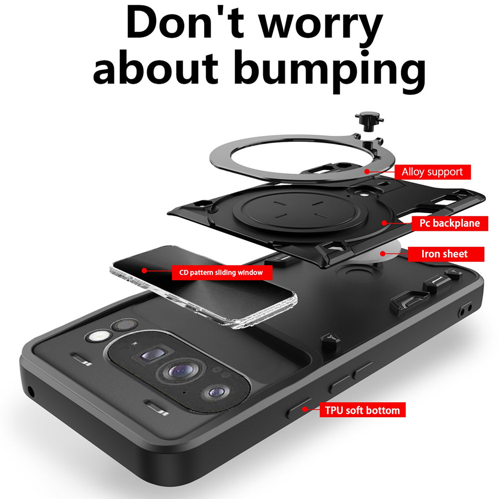 Hoes voor OnePlus 13R, Techsuit, CamGuard Pro, Zwart