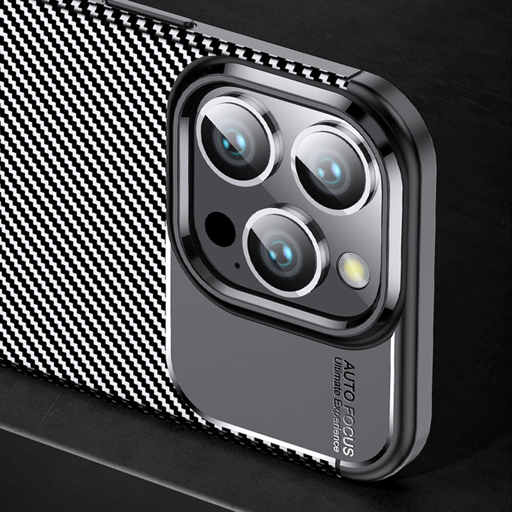 Hoes voor OnePlus 13R, Techsuit, CarbonFiber, Zwart