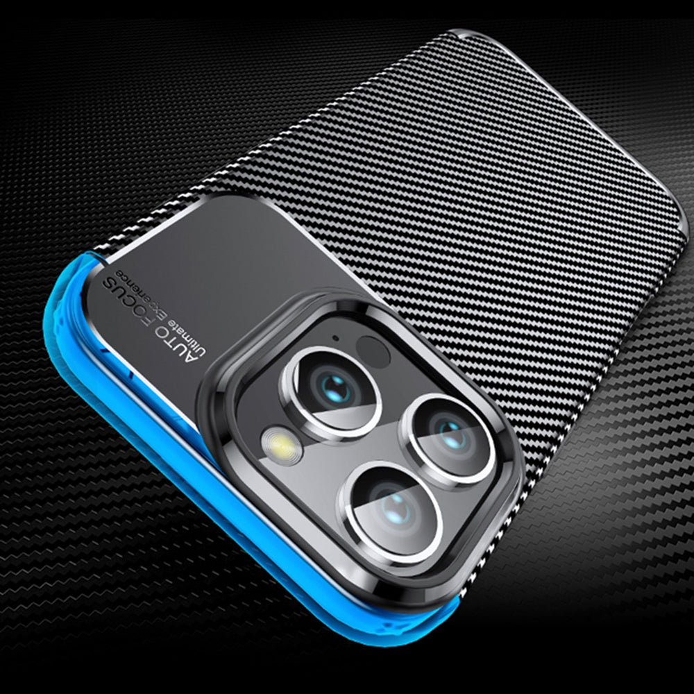 Hoes voor OnePlus 13R, Techsuit, CarbonFiber, Zwart