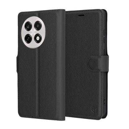 Hoes voor OnePlus 13R, Techsuit, Leather Folio, Zwart