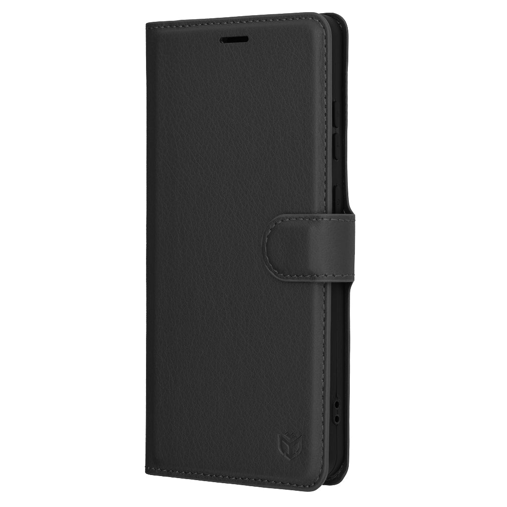 Hoes voor OnePlus 13R, Techsuit, Leather Folio, Zwart