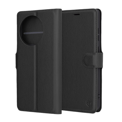Hoes voor OnePlus 13R, Techsuit, Leather Folio, Zwart