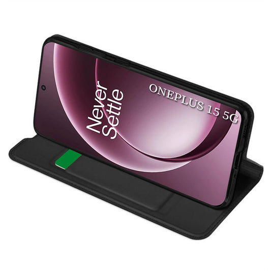 Hoes voor OnePlus 15, Techsuit, Magskin Book, Zwart