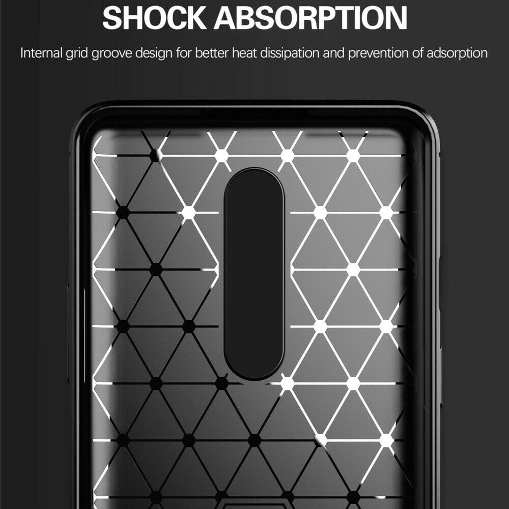 Case for OnePlus 8, Techsuit, Carbon, Black