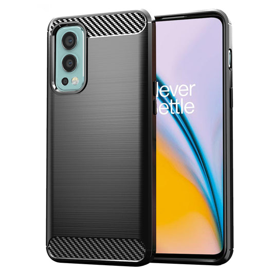 Hoes voor OnePlus Nord 2 5G, Techsuit, Carbon, Zwart