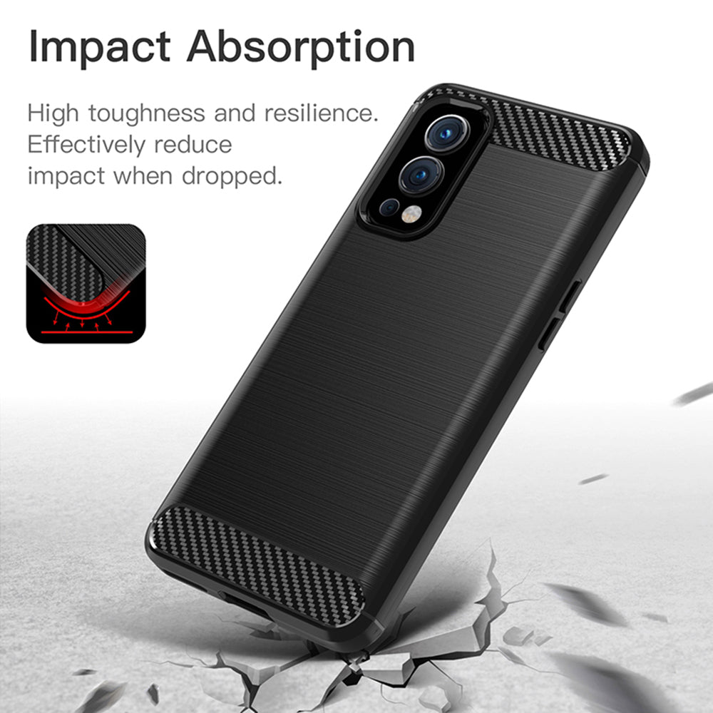 Case for OnePlus Nord 2 5G, Techsuit, Carbon, Black