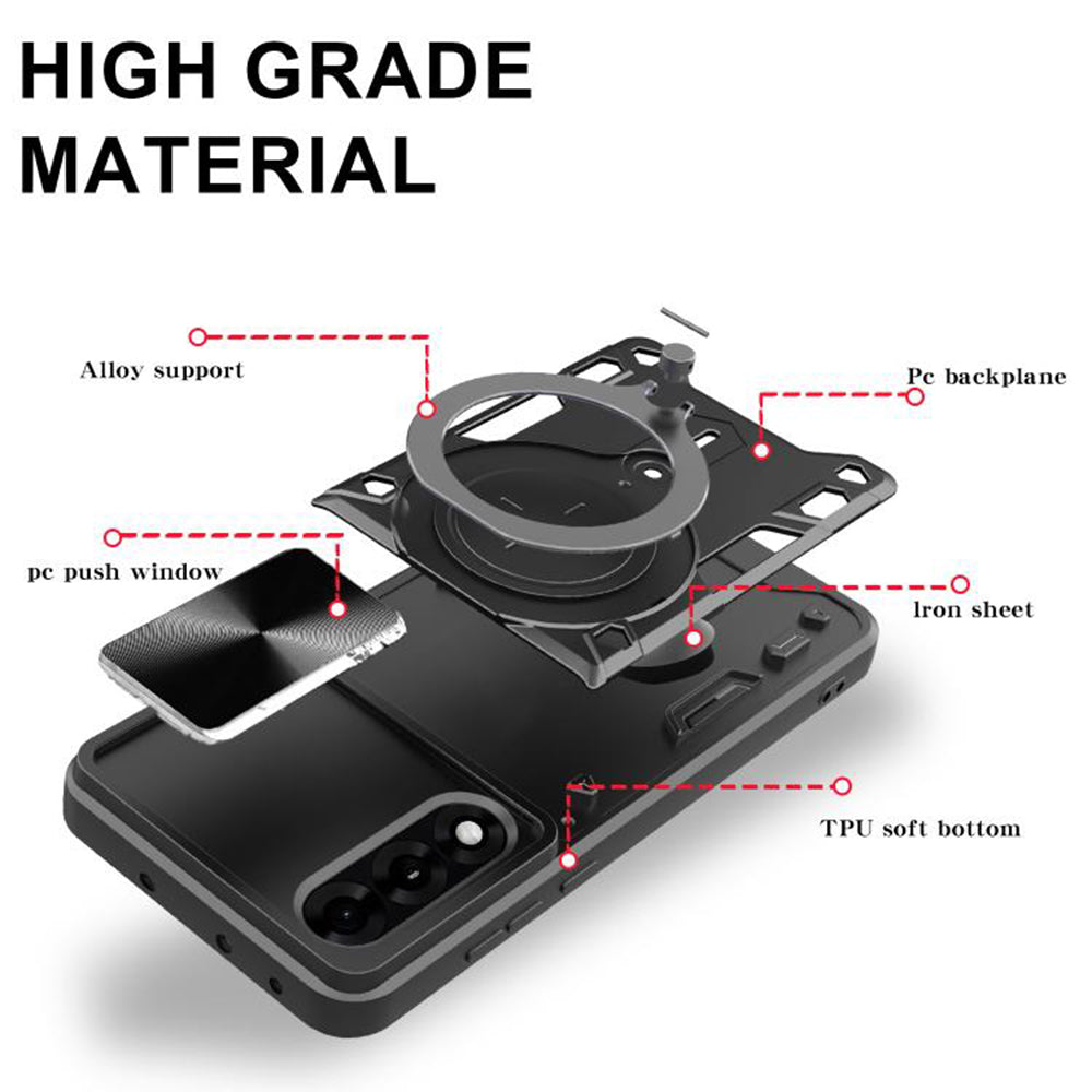 Hoes voor OnePlus Nord 5, Techsuit, CamGuard Pro, Zwart