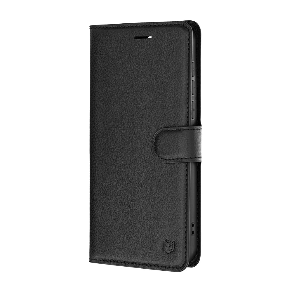 Hoes voor OnePlus Nord 6, Techsuit, Leather Folio, Zwart