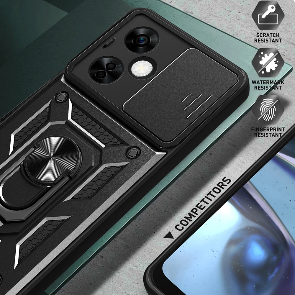 Hoes voor OnePlus Nord CE 3 Lite, Techsuit, CamShield, Zwart