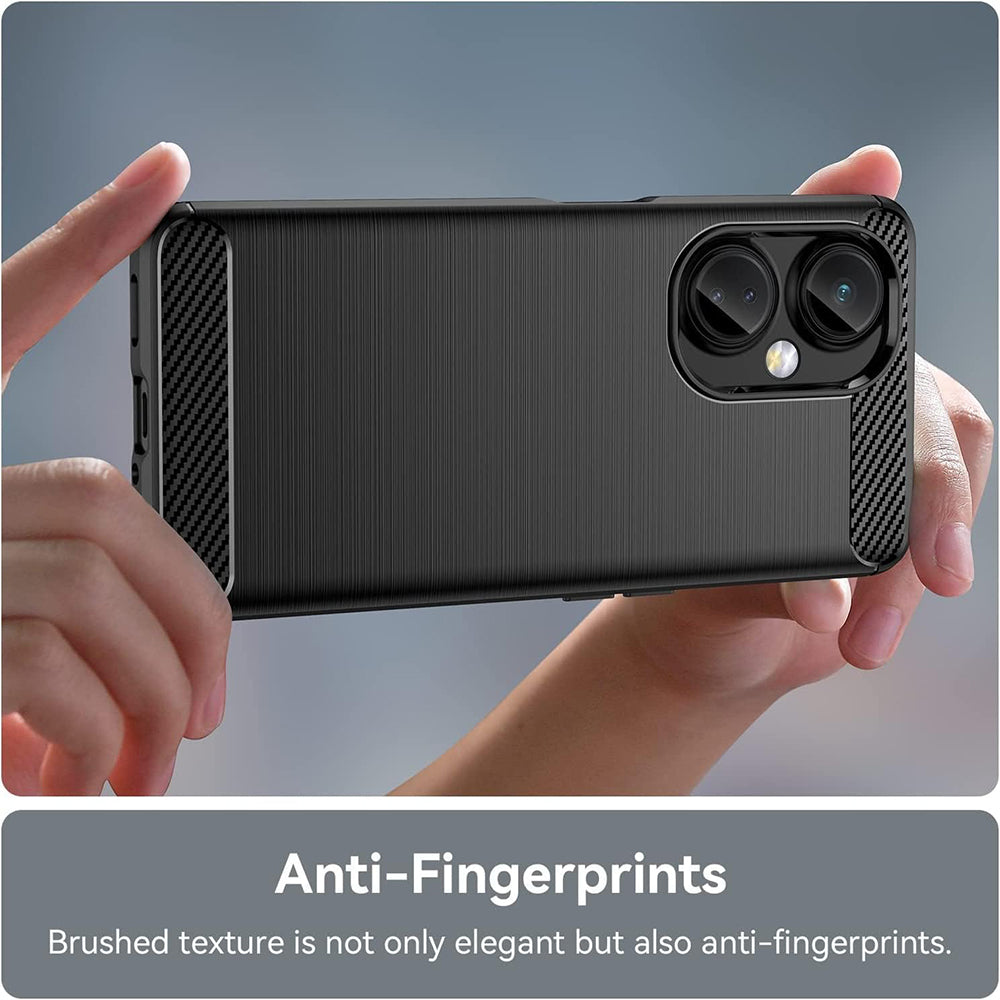 Hoes voor OnePlus Nord CE 3 Lite, Techsuit, Carbon, Zwart