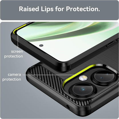 Hoes voor OnePlus Nord CE 3 Lite, Techsuit, Carbon, Zwart