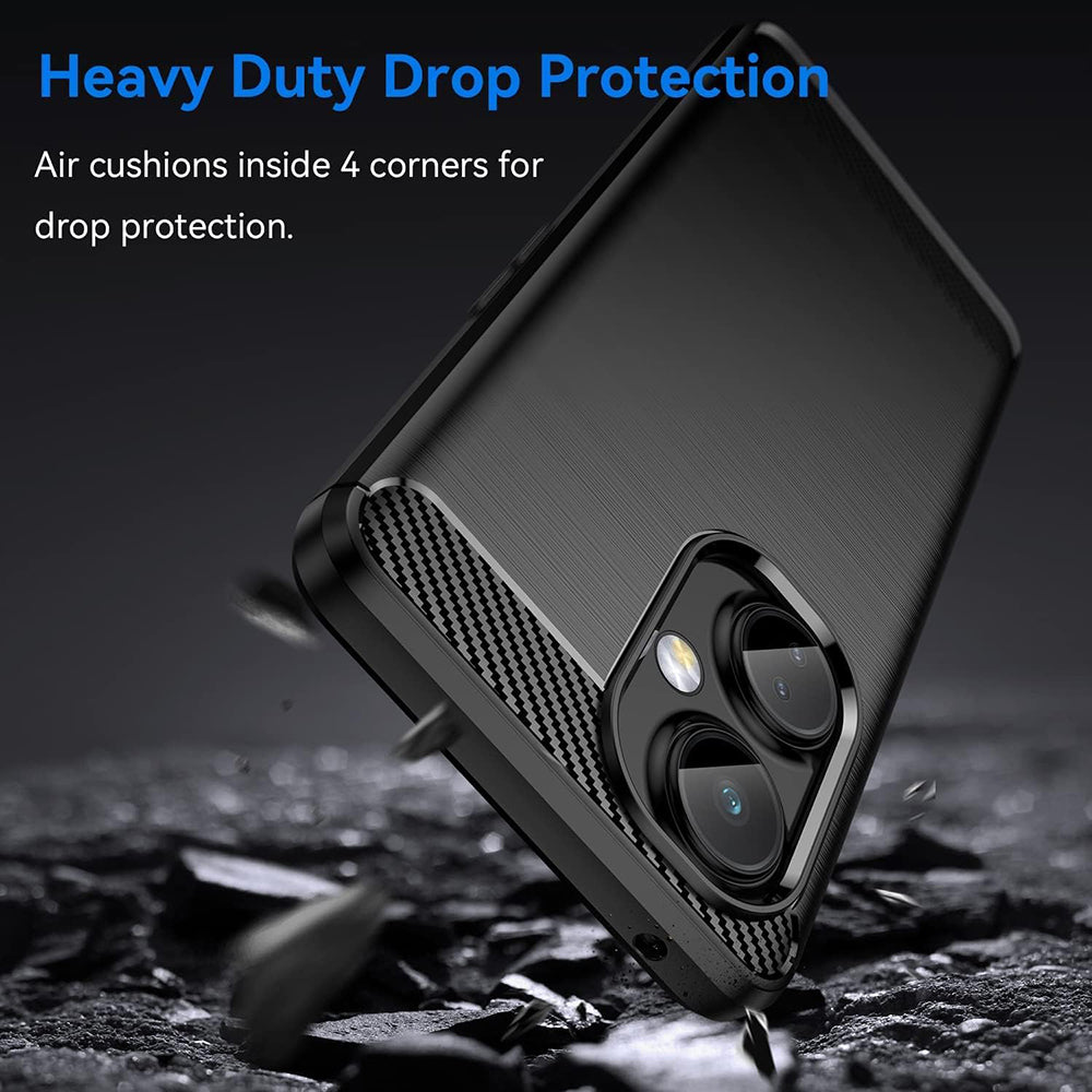 Hoes voor OnePlus Nord CE 3 Lite, Techsuit, Carbon, Zwart