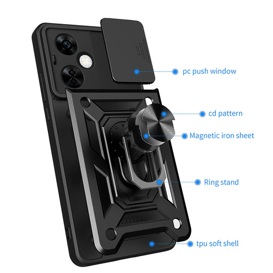 Hoes voor OnePlus Nord CE4 Lite, Techsuit, CamShield, Groen
