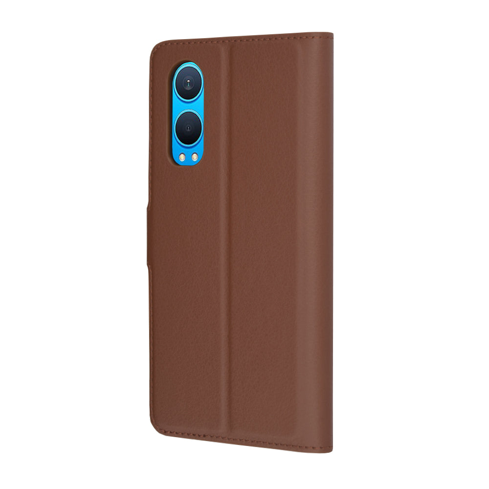 Hoes voor OnePlus Nord CE4 Lite, Techsuit, Leather Folio, Bruin