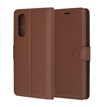 Hoes voor OnePlus Nord CE4 Lite, Techsuit, Leather Folio, Bruin