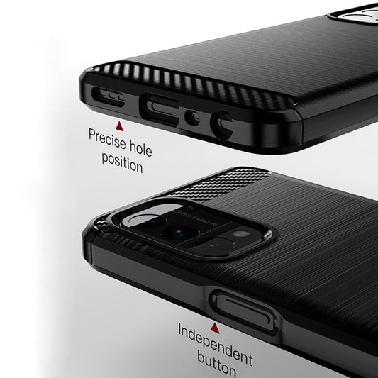 Hoes voor OnePlus Nord N200 5G / Oppo A74 5G / A54 5G, Techsuit, Carbon, Zwart
