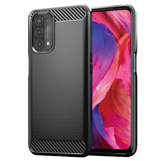 Hoes voor OnePlus Nord N200 5G / Oppo A74 5G / A54 5G, Techsuit, Carbon, Zwart