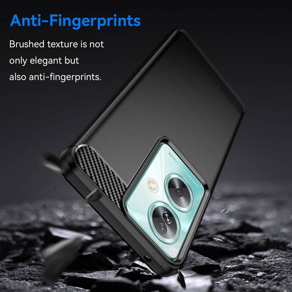 Hoes voor OnePlus Nord N30 SE / Oppo A79, Techsuit, Carbon, Zwart