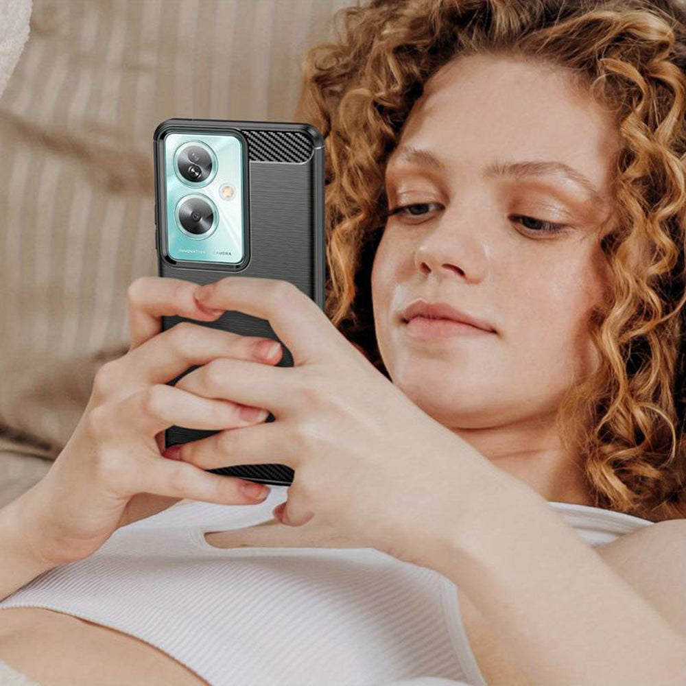 Hoes voor OnePlus Nord N30 SE / Oppo A79, Techsuit, Carbon, Zwart