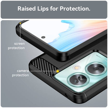 Hoes voor OnePlus Nord N30 SE / Oppo A79, Techsuit, Carbon, Zwart