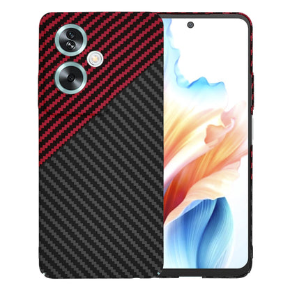 Hoes voor OnePlus Nord N30 SE / Oppo A79, Techsuit, Carbonite FiberShell, Zwart Rood