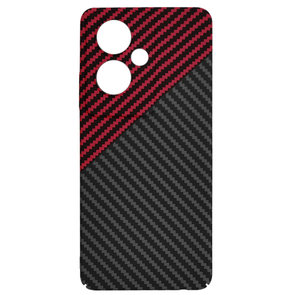 Hoes voor OnePlus Nord N30 SE / Oppo A79, Techsuit, Carbonite FiberShell, Zwart Rood