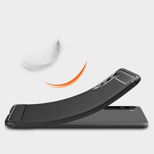 Hoes voor OnePlus Nord, Techsuit, Carbon, Zwart