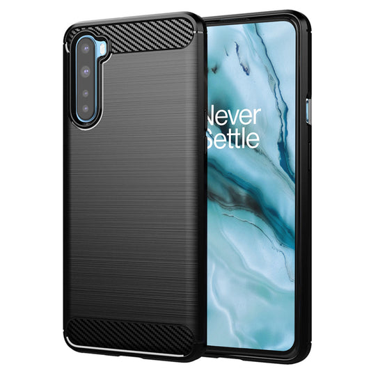 Hoes voor OnePlus Nord, Techsuit, Carbon, Zwart