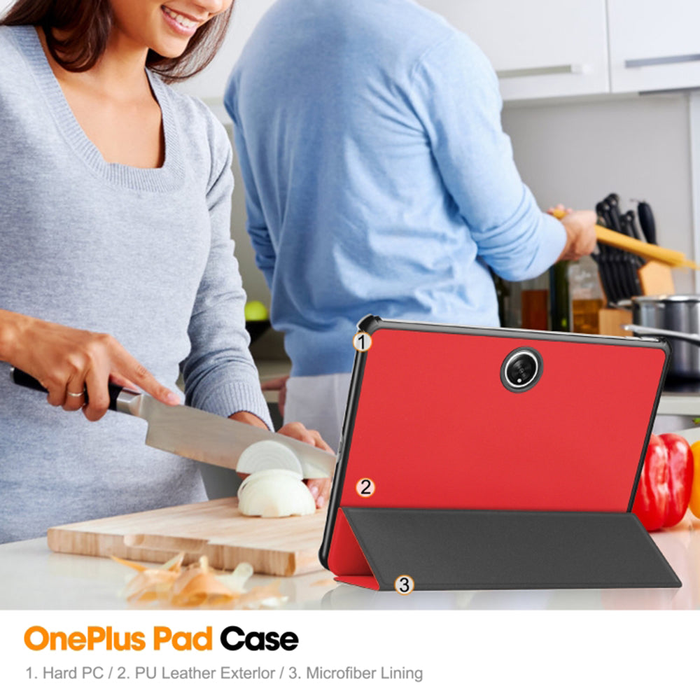 Hoes voor OnePlus Pad, Techsuit, FoldPro, Rood