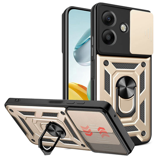Hoesje voor Oppo A3 4G / A3 5G, Techsuit, CamShield, Goudkleurig