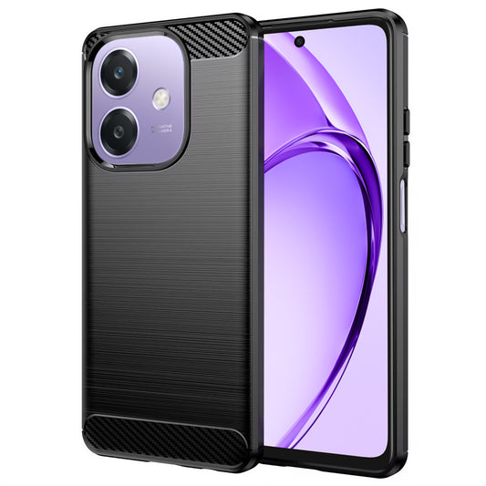 Hoes voor Oppo A3 4G / A3, Techsuit, Carbon, Zwart