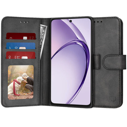 Hoes voor Oppo A3 4G / A3, Techsuit, Diary Book, Zwart