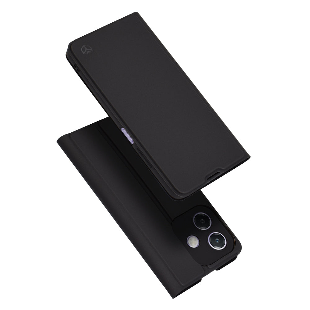 Hoes voor Oppo A3 4G / A3, Techsuit, Magskin Book, Zwart
