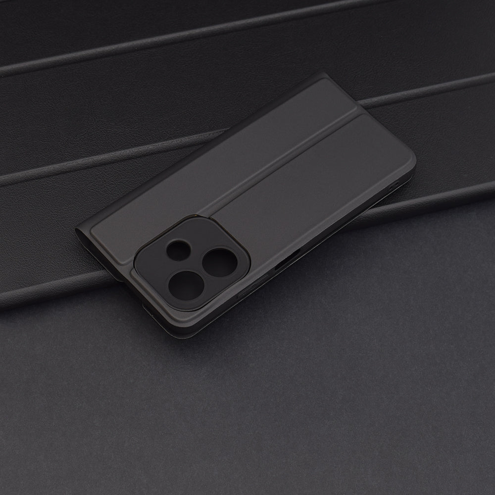 Hoes voor Oppo A3 4G / A3, Techsuit, Magskin Book, Zwart