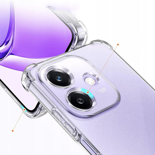 Hoes voor Oppo A3 4G, Techsuit, Schokbestendig Helder, Transparant