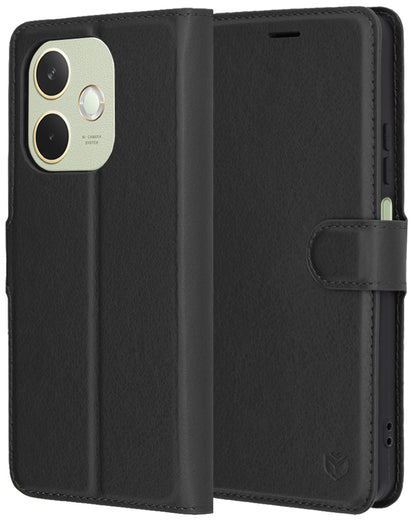 Hoes voor Oppo A5 Pro 4G / A5 Pro, Techsuit, Leather Folio, Zwart