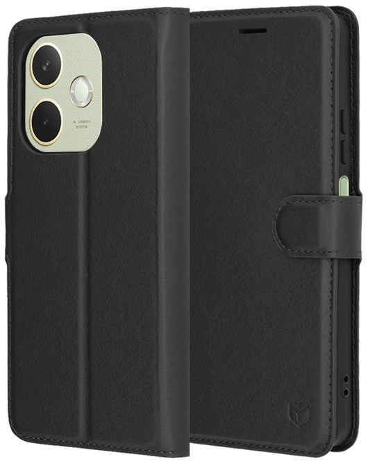 Hoes voor Oppo A5 Pro 4G / A5 Pro, Techsuit, Leather Folio, Zwart